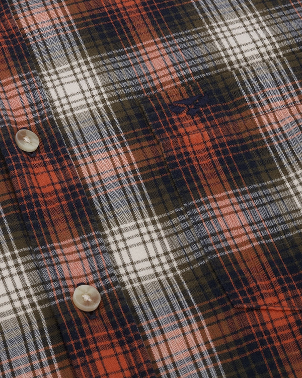 Hoggs Of Fife Tiree Herringbone Check Shirt