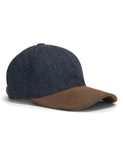 Hoggs Of Fife Herringbone Tweed Baseball Cap