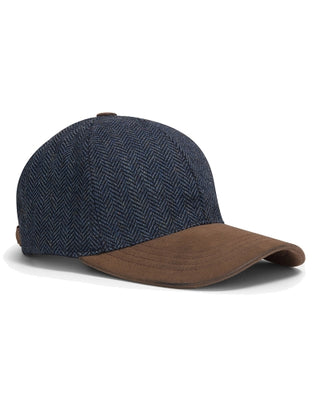 Hoggs Of Fife Herringbone Tweed Baseball Cap