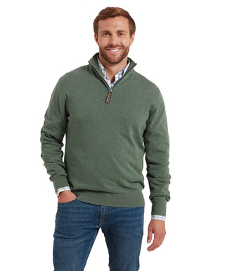 Schoffel Porthmeor Pima Cotton Quarter Zip Jumper